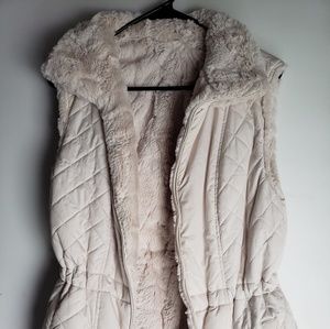 Reversible faux fur vest